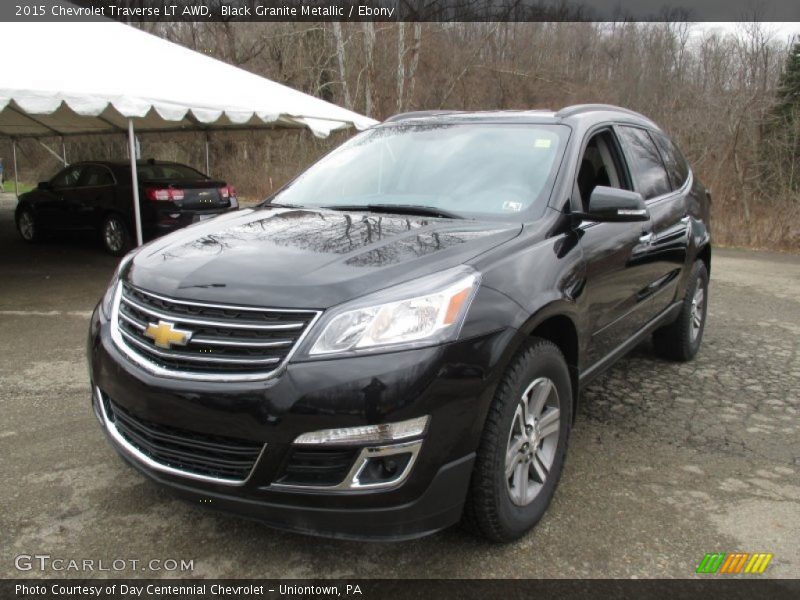 Black Granite Metallic / Ebony 2015 Chevrolet Traverse LT AWD
