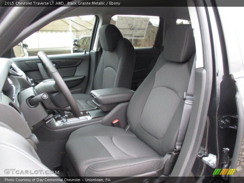 Black Granite Metallic / Ebony 2015 Chevrolet Traverse LT AWD