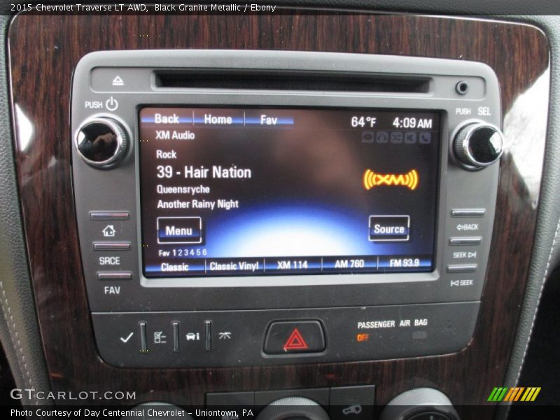 Black Granite Metallic / Ebony 2015 Chevrolet Traverse LT AWD