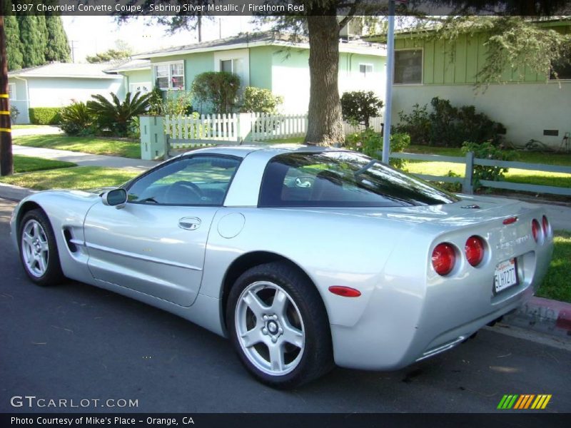 Sebring Silver Metallic / Firethorn Red 1997 Chevrolet Corvette Coupe