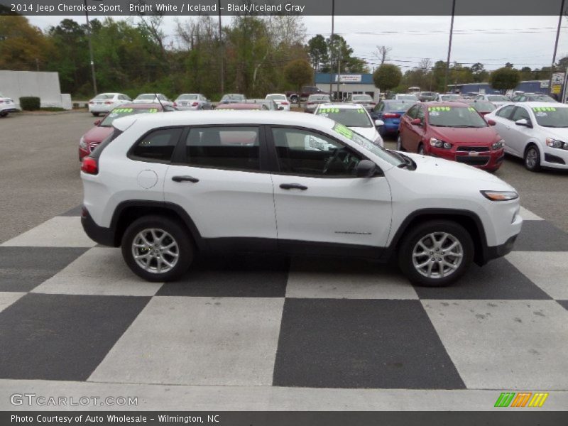 Bright White / Iceland - Black/Iceland Gray 2014 Jeep Cherokee Sport