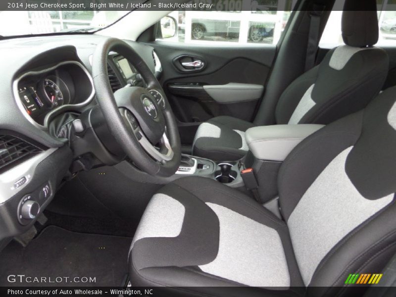 Bright White / Iceland - Black/Iceland Gray 2014 Jeep Cherokee Sport