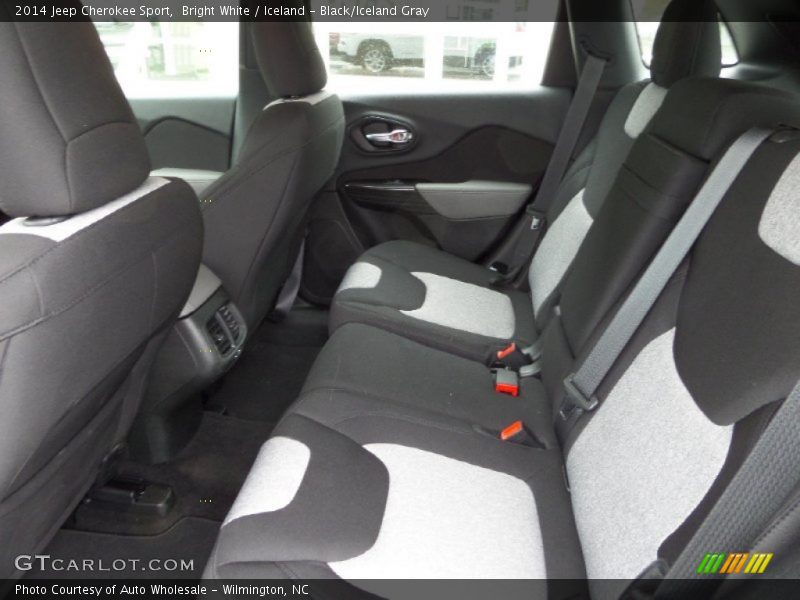 Bright White / Iceland - Black/Iceland Gray 2014 Jeep Cherokee Sport