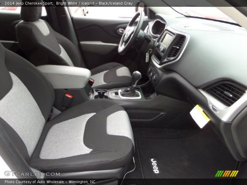 Bright White / Iceland - Black/Iceland Gray 2014 Jeep Cherokee Sport