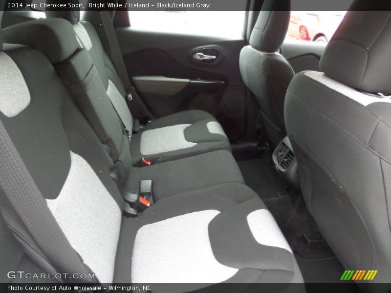 Bright White / Iceland - Black/Iceland Gray 2014 Jeep Cherokee Sport