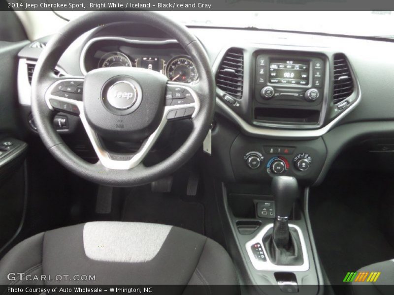 Bright White / Iceland - Black/Iceland Gray 2014 Jeep Cherokee Sport