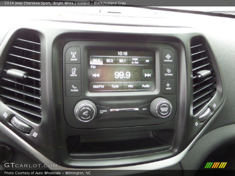 Bright White / Iceland - Black/Iceland Gray 2014 Jeep Cherokee Sport