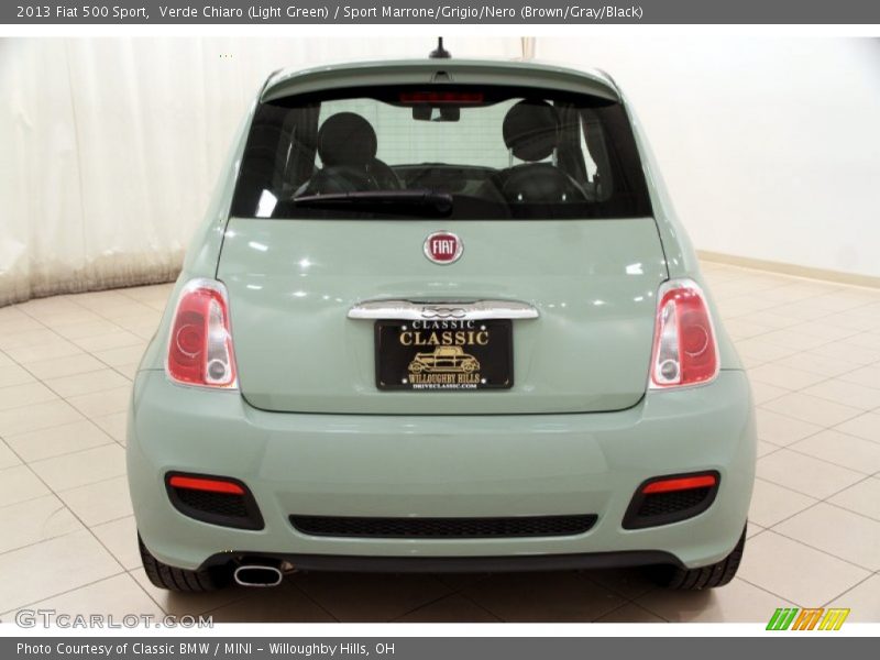 Verde Chiaro (Light Green) / Sport Marrone/Grigio/Nero (Brown/Gray/Black) 2013 Fiat 500 Sport