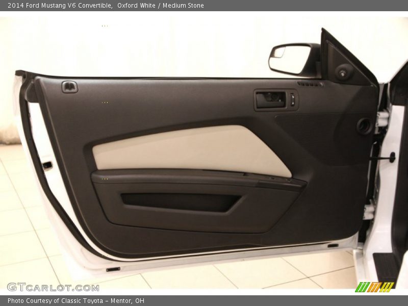 Oxford White / Medium Stone 2014 Ford Mustang V6 Convertible