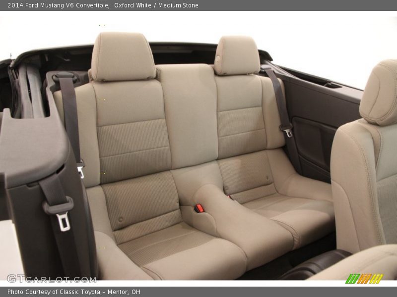 Oxford White / Medium Stone 2014 Ford Mustang V6 Convertible