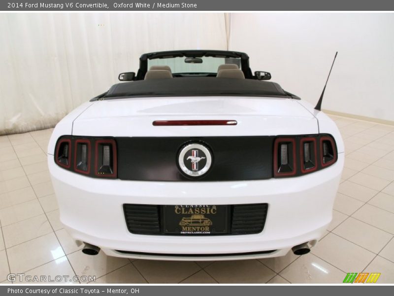 Oxford White / Medium Stone 2014 Ford Mustang V6 Convertible