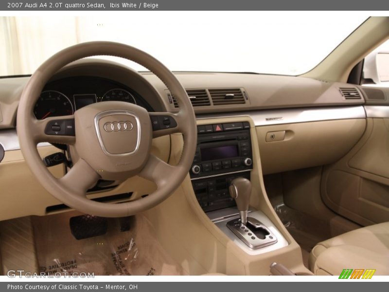 Ibis White / Beige 2007 Audi A4 2.0T quattro Sedan