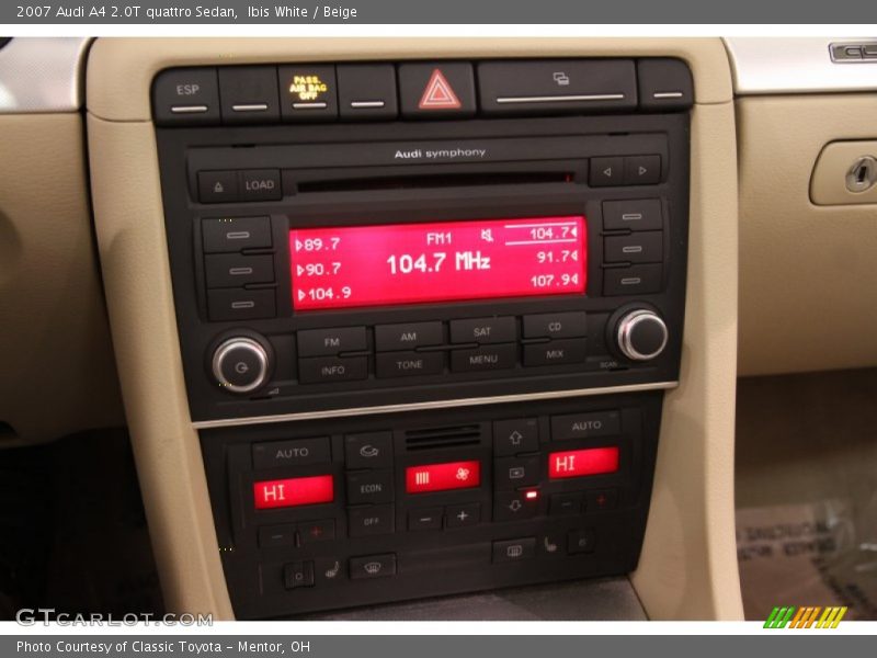 Ibis White / Beige 2007 Audi A4 2.0T quattro Sedan