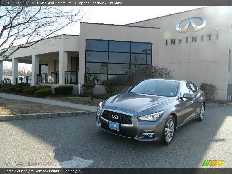 Graphite Shadow / Graphite 2014 Infiniti Q 50 Hybrid AWD Premium