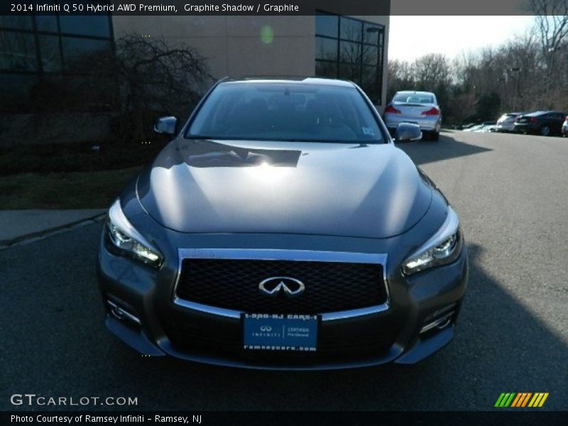 Graphite Shadow / Graphite 2014 Infiniti Q 50 Hybrid AWD Premium