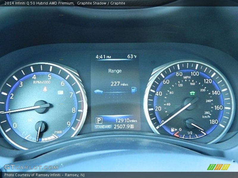 Graphite Shadow / Graphite 2014 Infiniti Q 50 Hybrid AWD Premium