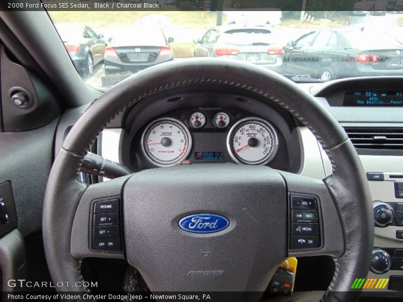 Black / Charcoal Black 2008 Ford Focus SES Sedan