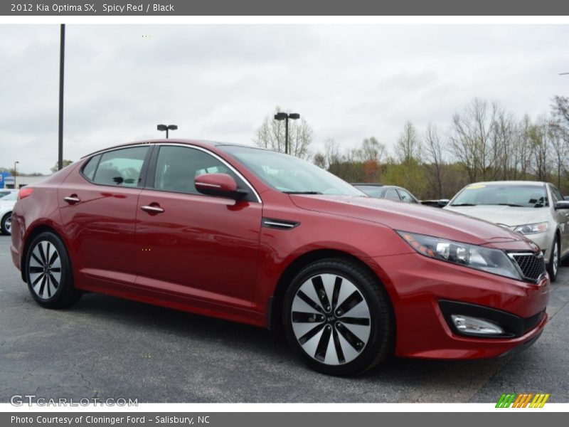 Spicy Red / Black 2012 Kia Optima SX