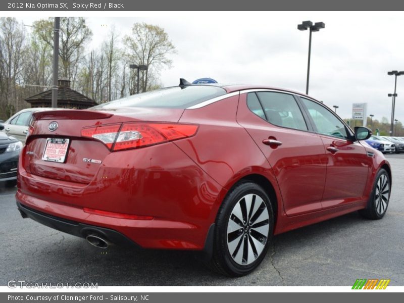 Spicy Red / Black 2012 Kia Optima SX
