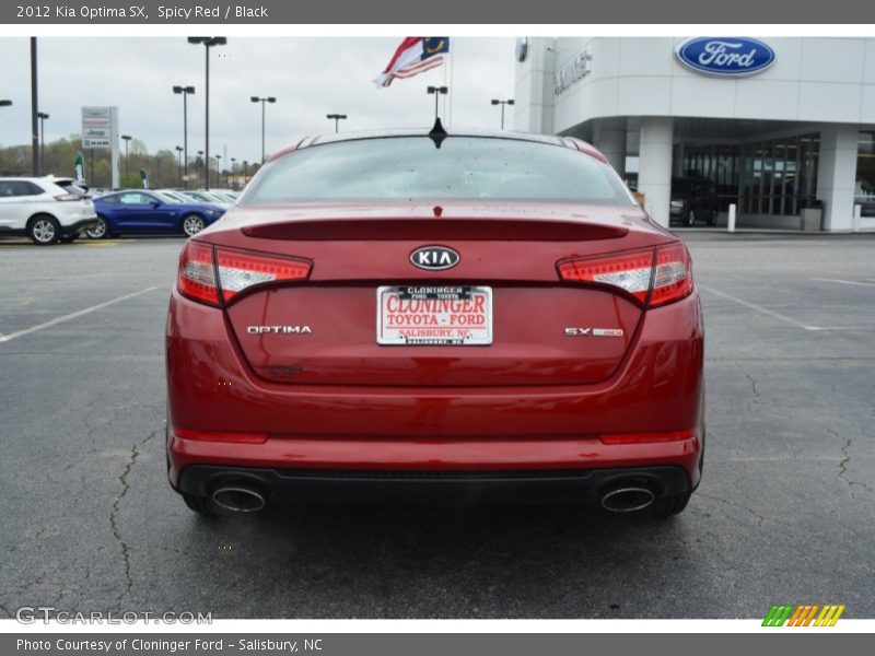 Spicy Red / Black 2012 Kia Optima SX