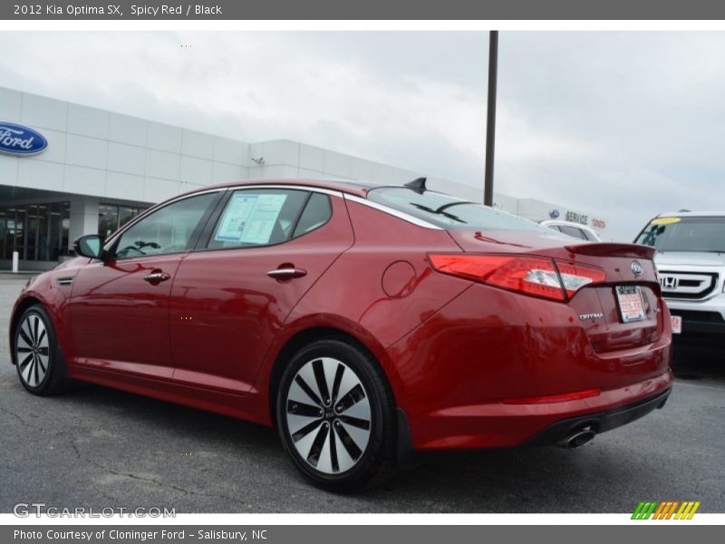 Spicy Red / Black 2012 Kia Optima SX