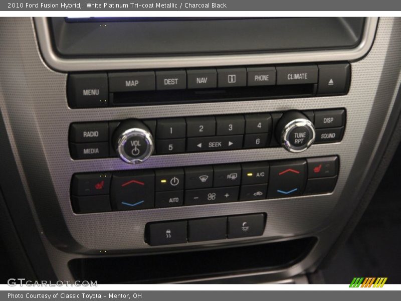 White Platinum Tri-coat Metallic / Charcoal Black 2010 Ford Fusion Hybrid