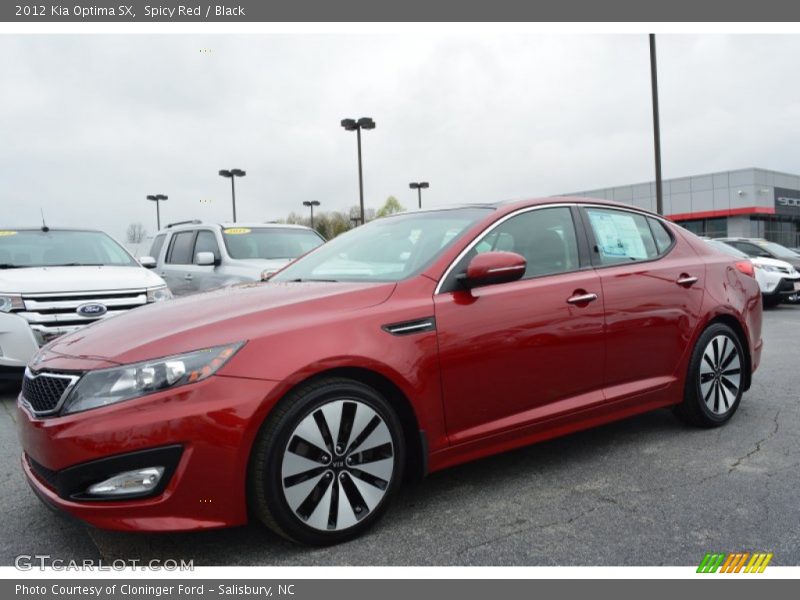 Spicy Red / Black 2012 Kia Optima SX