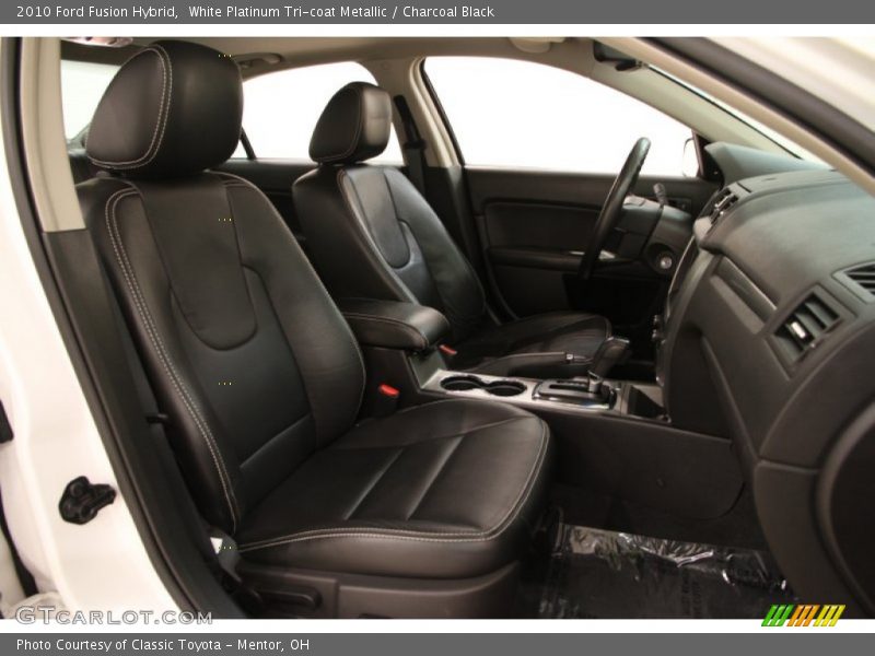 White Platinum Tri-coat Metallic / Charcoal Black 2010 Ford Fusion Hybrid