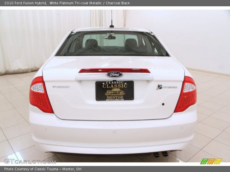 White Platinum Tri-coat Metallic / Charcoal Black 2010 Ford Fusion Hybrid