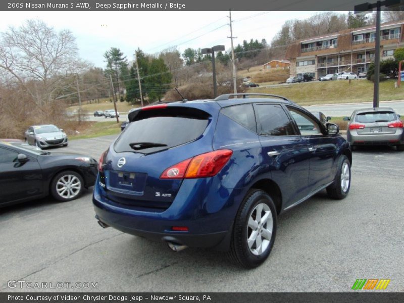 Deep Sapphire Metallic / Beige 2009 Nissan Murano S AWD