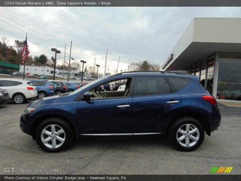 Deep Sapphire Metallic / Beige 2009 Nissan Murano S AWD
