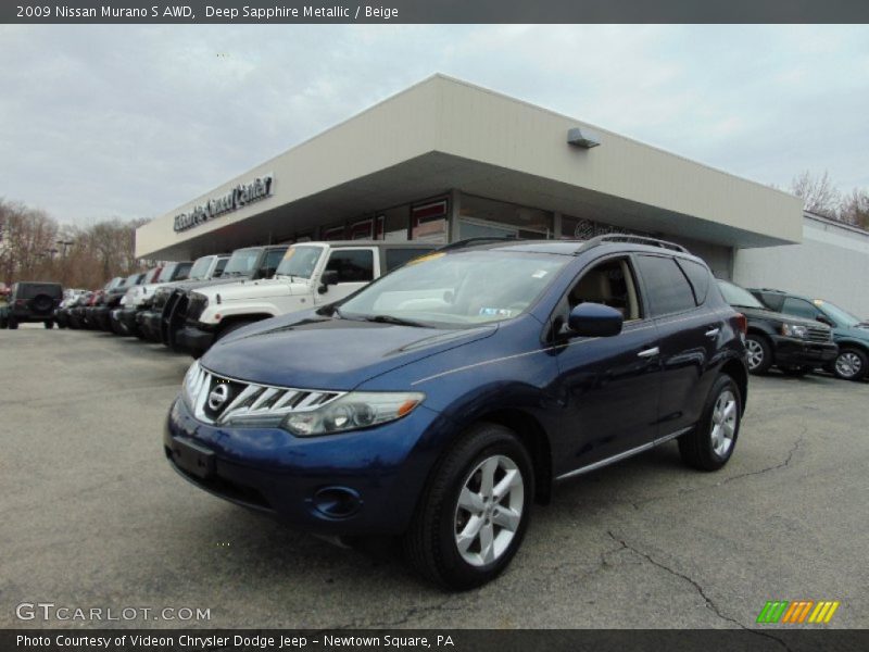 Deep Sapphire Metallic / Beige 2009 Nissan Murano S AWD