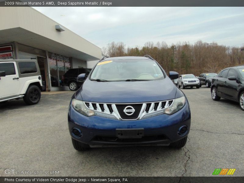 Deep Sapphire Metallic / Beige 2009 Nissan Murano S AWD