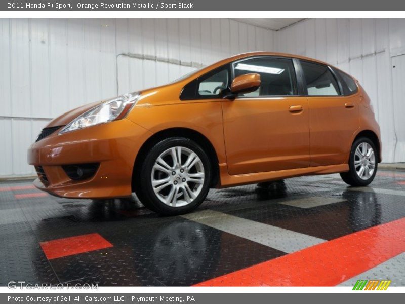 Orange Revolution Metallic / Sport Black 2011 Honda Fit Sport
