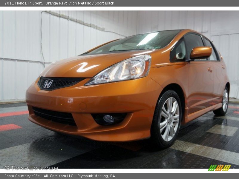 Orange Revolution Metallic / Sport Black 2011 Honda Fit Sport