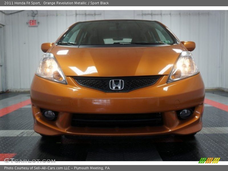 Orange Revolution Metallic / Sport Black 2011 Honda Fit Sport