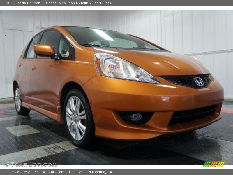 Orange Revolution Metallic / Sport Black 2011 Honda Fit Sport