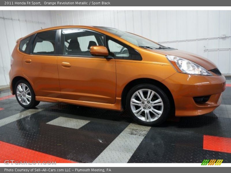 Orange Revolution Metallic / Sport Black 2011 Honda Fit Sport