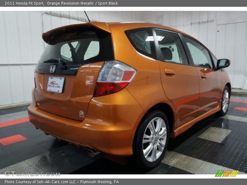 Orange Revolution Metallic / Sport Black 2011 Honda Fit Sport