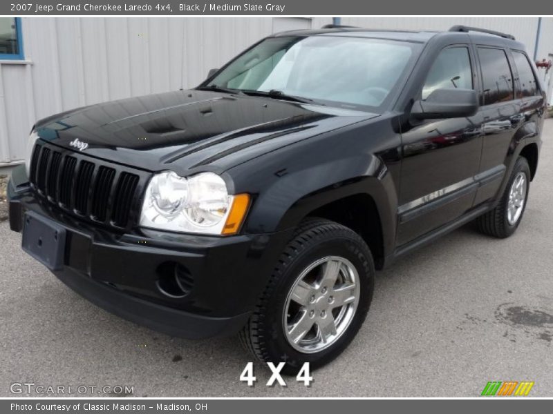 Black / Medium Slate Gray 2007 Jeep Grand Cherokee Laredo 4x4