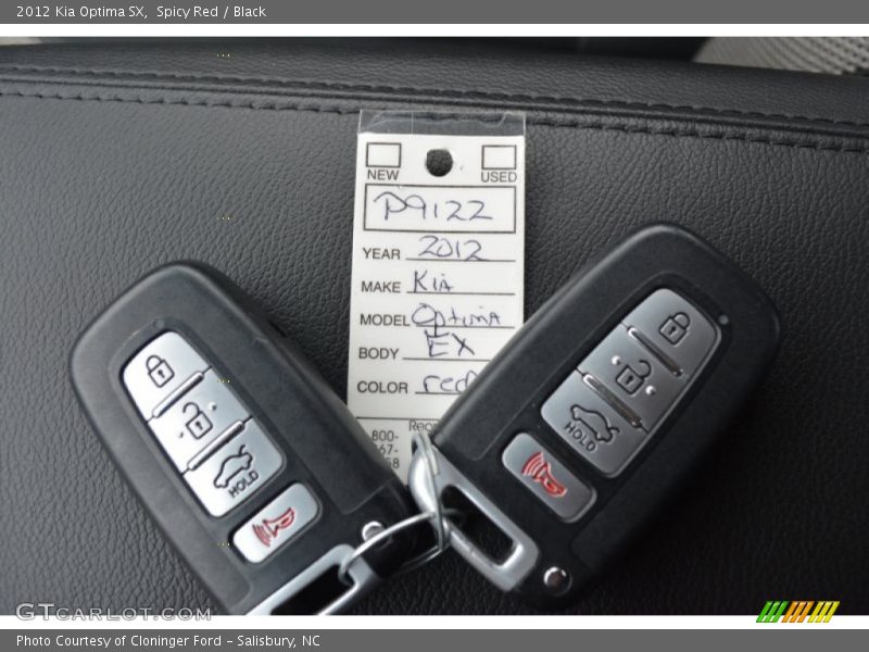 Spicy Red / Black 2012 Kia Optima SX