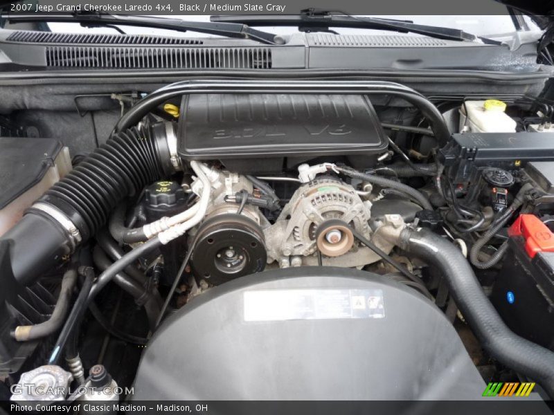 Black / Medium Slate Gray 2007 Jeep Grand Cherokee Laredo 4x4