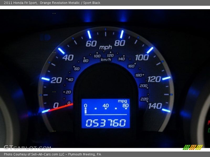 Orange Revolution Metallic / Sport Black 2011 Honda Fit Sport