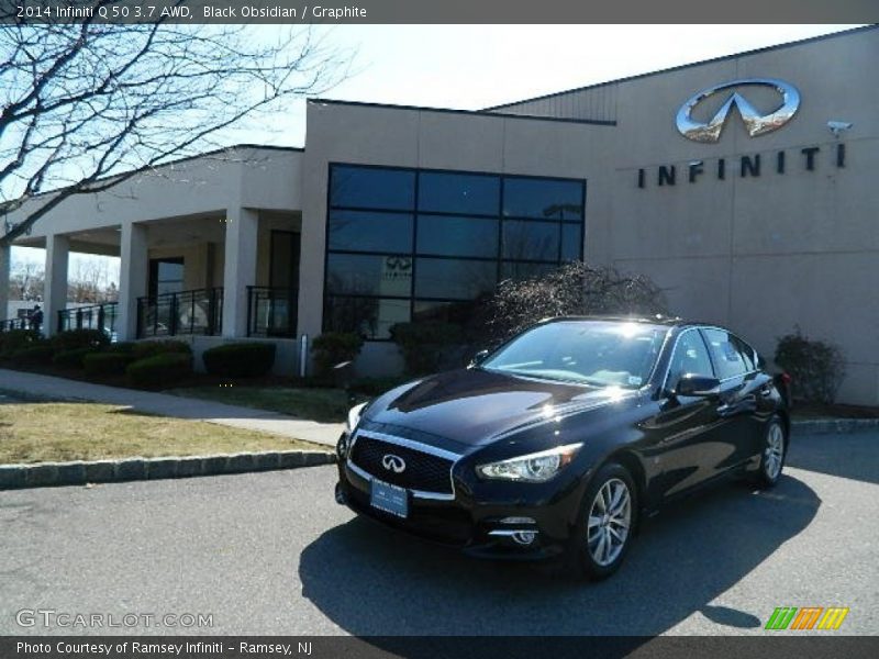 Black Obsidian / Graphite 2014 Infiniti Q 50 3.7 AWD
