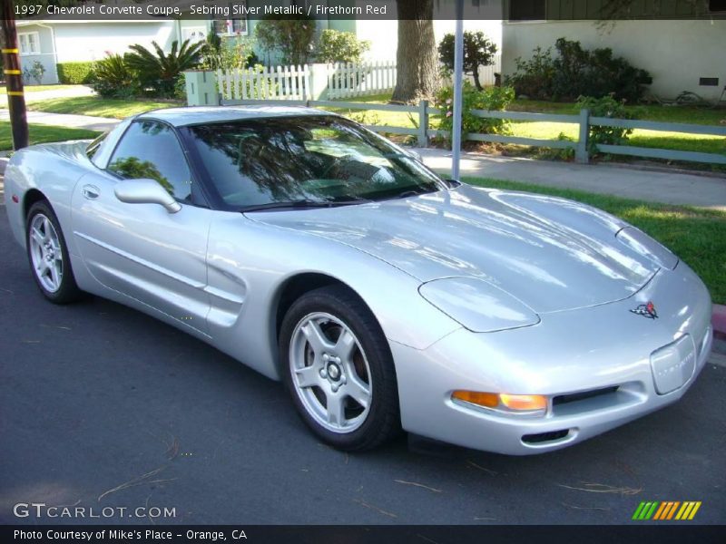 Sebring Silver Metallic / Firethorn Red 1997 Chevrolet Corvette Coupe