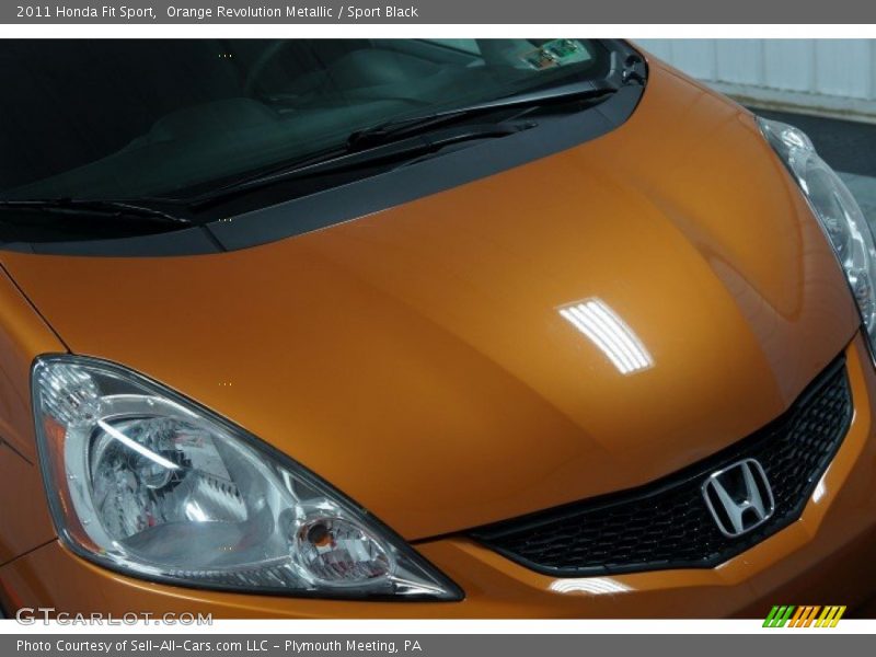 Orange Revolution Metallic / Sport Black 2011 Honda Fit Sport