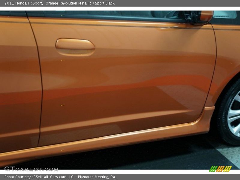Orange Revolution Metallic / Sport Black 2011 Honda Fit Sport