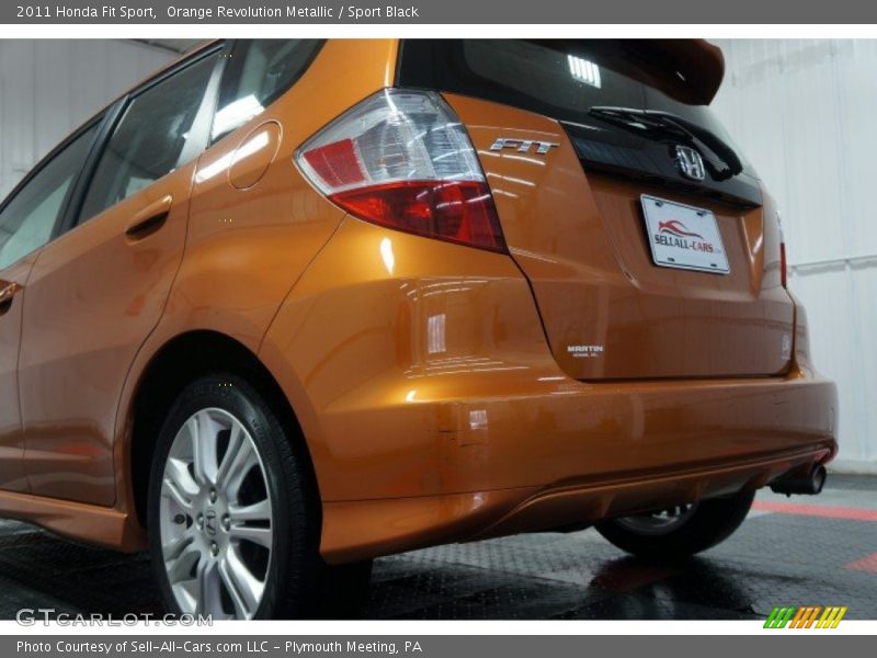 Orange Revolution Metallic / Sport Black 2011 Honda Fit Sport