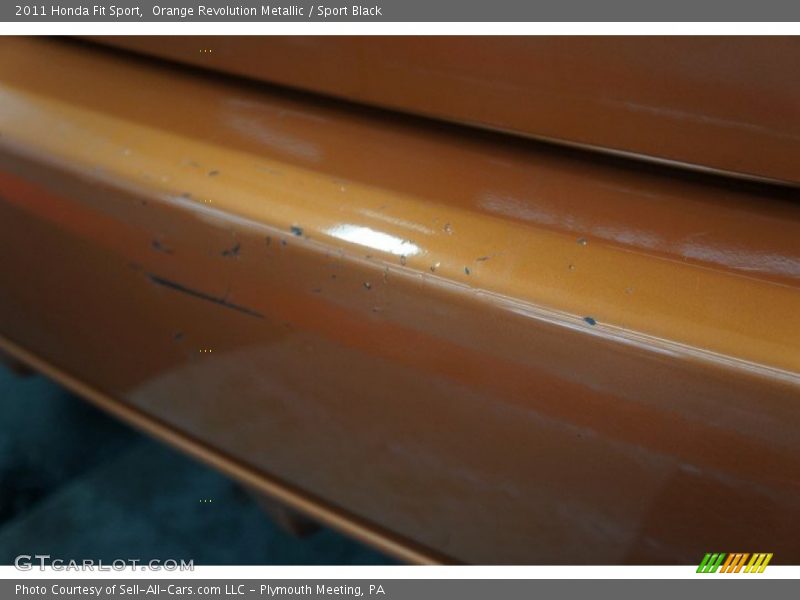 Orange Revolution Metallic / Sport Black 2011 Honda Fit Sport