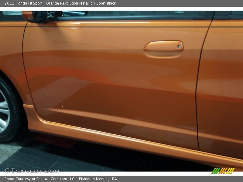 Orange Revolution Metallic / Sport Black 2011 Honda Fit Sport